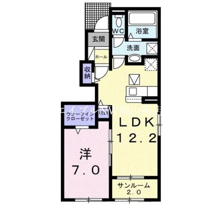 迫川駅 徒歩6分 1階の物件間取画像